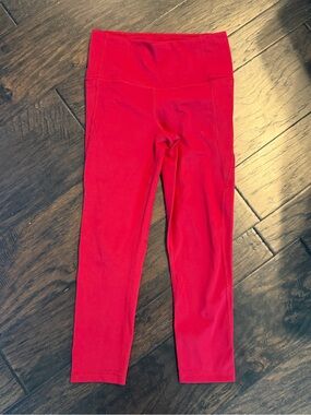 YOGALICIOUS LUX red yoga pants